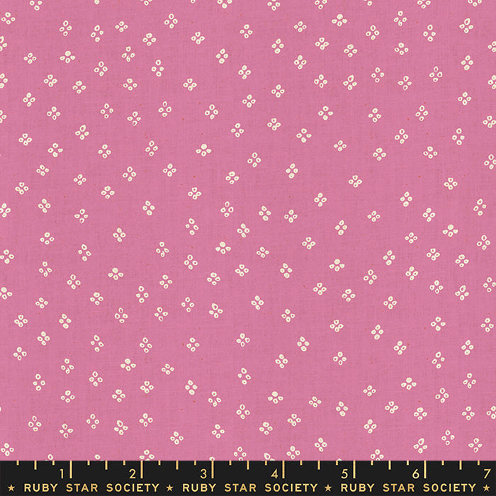 Fabric with a lilac background and small white speckle pattern. From Heirloom by Alexia Abegg at Ruby Star Society. 100% cotton for sewing, crafting, and quilting.