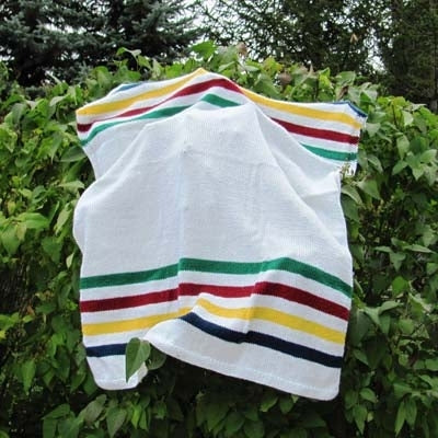 picture of blanket knit with cascade pacific blanket kit.