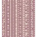 Fabric with a lilac background and garden themed white pattern. From Heirloom by Alexia Abegg at Ruby Star Society. 100% cotton for sewing, crafting, and quilting.