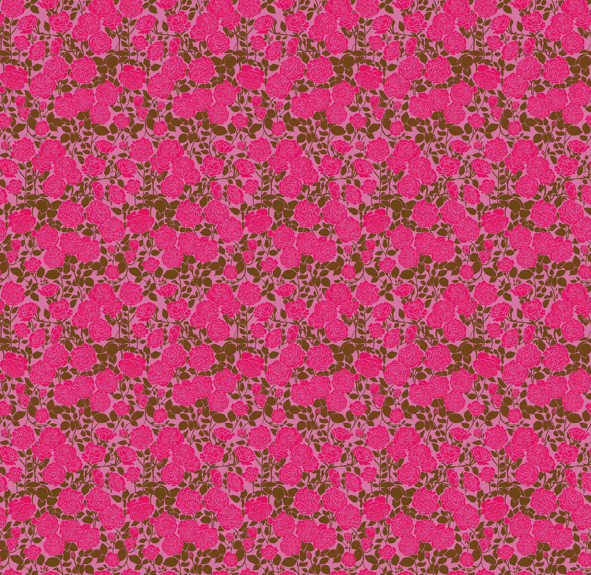 Pattern of pink flowers on a brown background