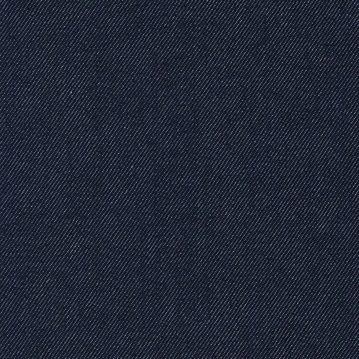 upclose picture of dark indigo 100% cotton denim fabric
