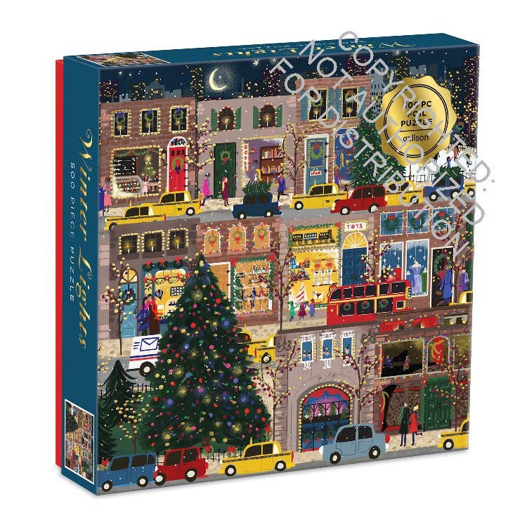 Winter Lights Foil Puzzle 500 Piece Puzzle