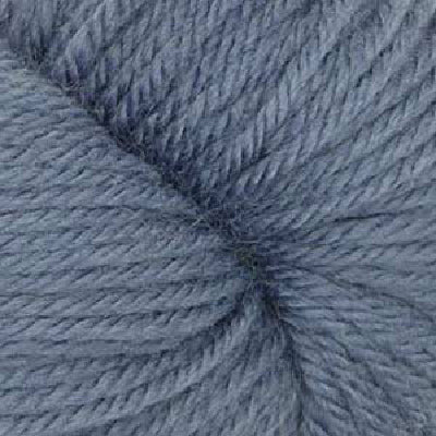 Close-up of blue yarn with a textured pattern