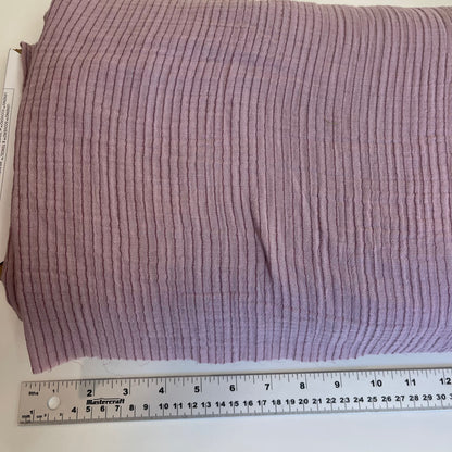 Organic Cotton Striped Double Gauze Lilac