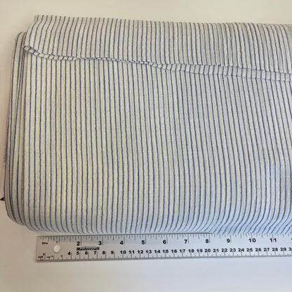 Organic Cotton Striped Double Gauze Cream and Blue