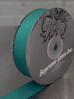Teal turquoise grosgrain ribbon for sewing and crafting decorating.
