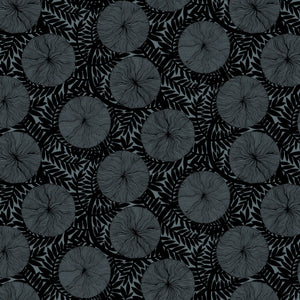 Black Large Floral - Rayon