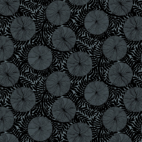 Black Large Floral - Rayon