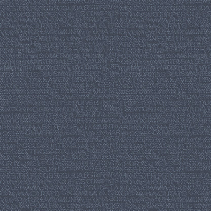 A close-up of a textured fabric or carpet sample in a dark slate blue color with subtle lighter blue and gray variation. From the fabric line Barcelona by Katarina Roccella for Art Gallery Fabrics.