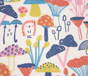 Raincoat Fabric - Mushroom Rain