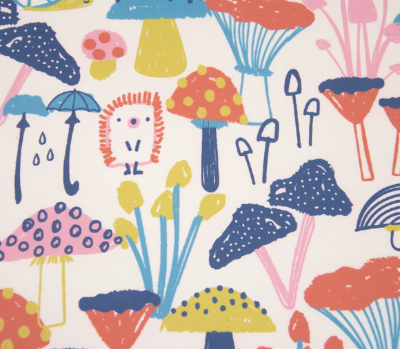 Raincoat Fabric - Mushroom Rain
