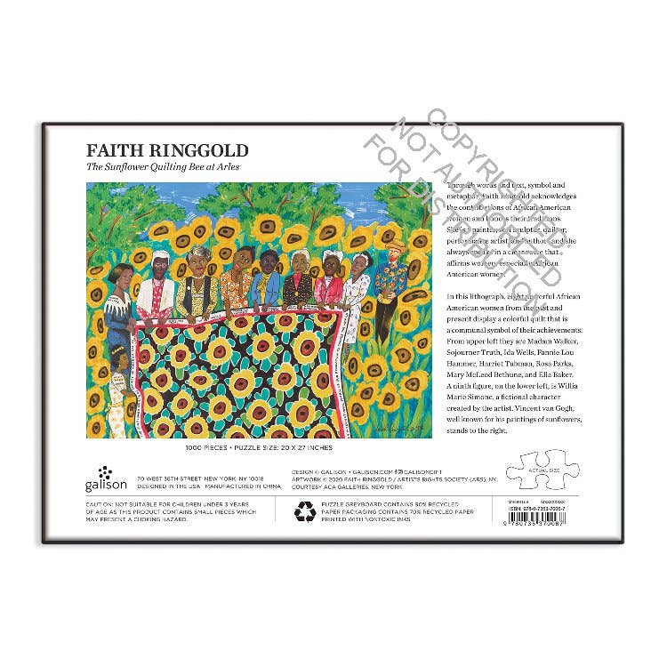 Faith Ringgold The Sunflower Quilting Bee at Arles 1000 Piece Puzzle