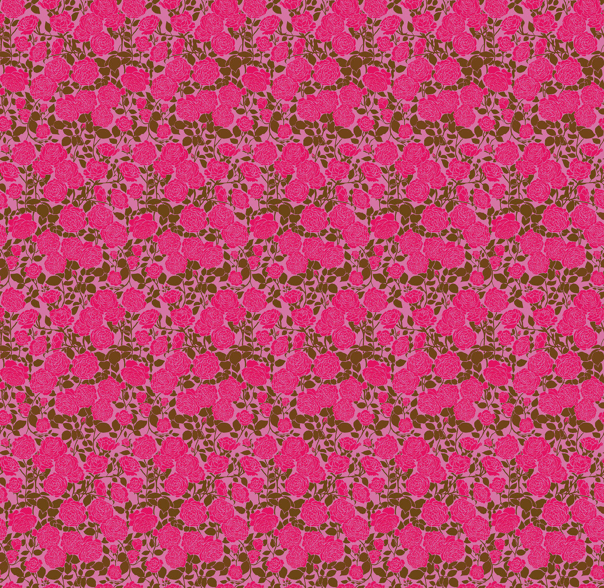 Pattern of pink flowers on a brown background