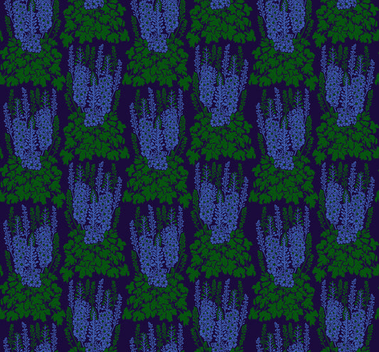 fabric with a bold blue floral design from Anna Maria Textiles for quilting, bag making and sewing.