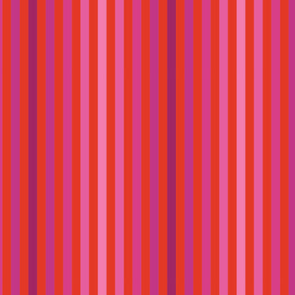 Fabric with pattern of vertical red and pink stripes