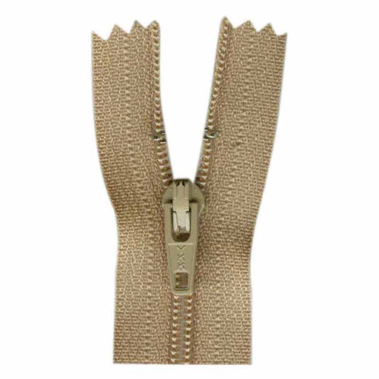Zipper Closed End - 8" - Light Beige