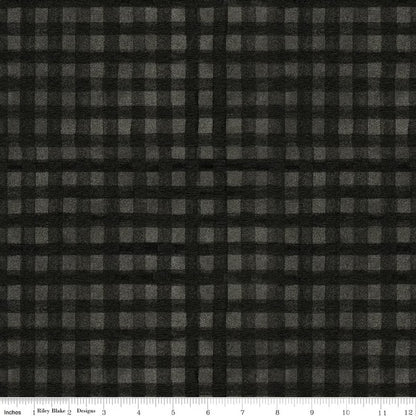 Black and gray checkered fabric pattern