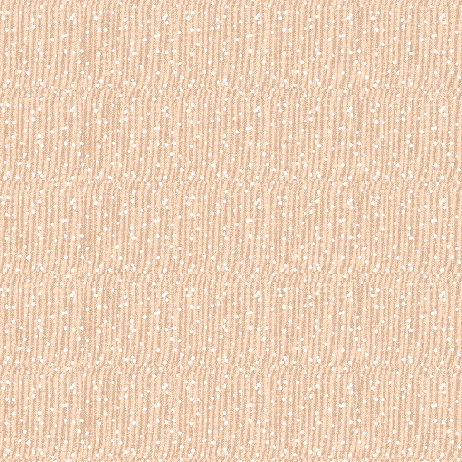 Fabric with a blush background with white dots illustration design. from Klara FIGO Fabrics fat quarter bundle Bernadett Urbanovics 