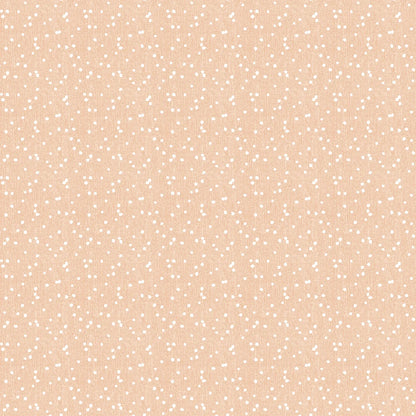 Fabric with a blush background with white dots illustration design. from Klara FIGO Fabrics fat quarter bundle Bernadett Urbanovics 