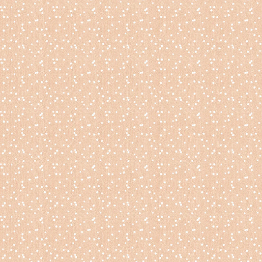 Fabric with a blush background with white dots illustration design. from Klara FIGO Fabrics fat quarter bundle Bernadett Urbanovics 