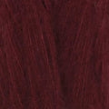 A close-up texture shot of a deep burgundy red yarn.