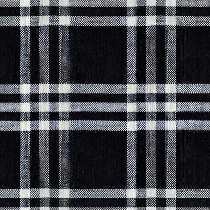 Black and white yarn dyed woven plaid fabric pattern with a woven texture from Mystic Fable by Ruby Star Society