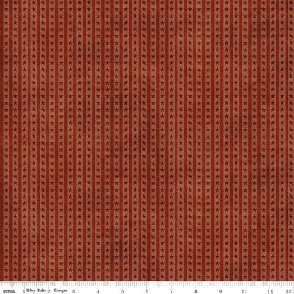 Red fabric with small star pattern