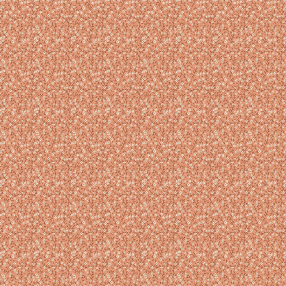 Fabric with a light coral background with ditsy floral illustration design. from Klara FIGO Fabrics fat quarter bundle Bernadett Urbanovics 