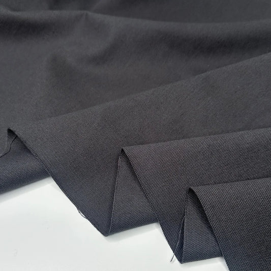 Dark gray canvas fabric for sewing and crafting, bag making