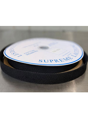 Cotton Webbing - 1 Inch - Black
