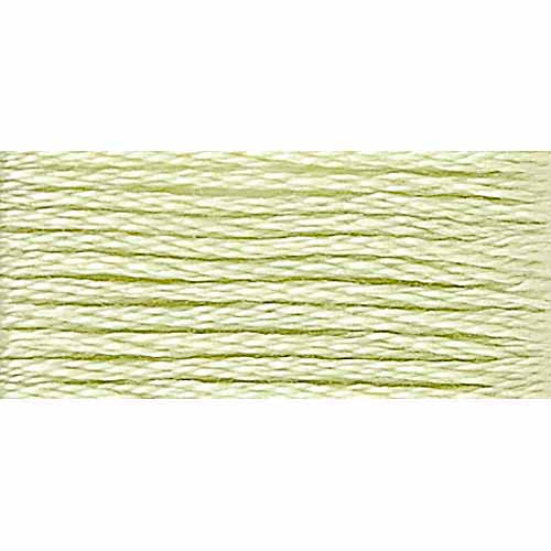 Light green embroidery floss on a white background