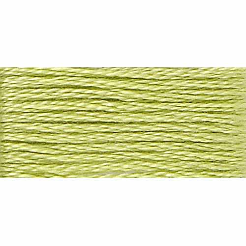 Light green embroidery floss on a white background