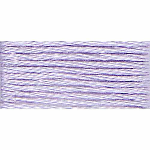 Close-up of purple embroidery thread on a white background