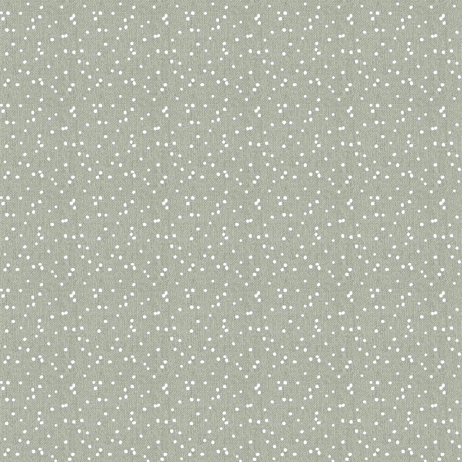 Fabric with a mint green background with white dots illustration design. from Klara FIGO Fabrics fat quarter bundle Bernadett Urbanovics 