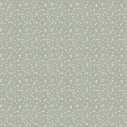 Fabric with a mint green background with white dots illustration design. from Klara FIGO Fabrics fat quarter bundle Bernadett Urbanovics 