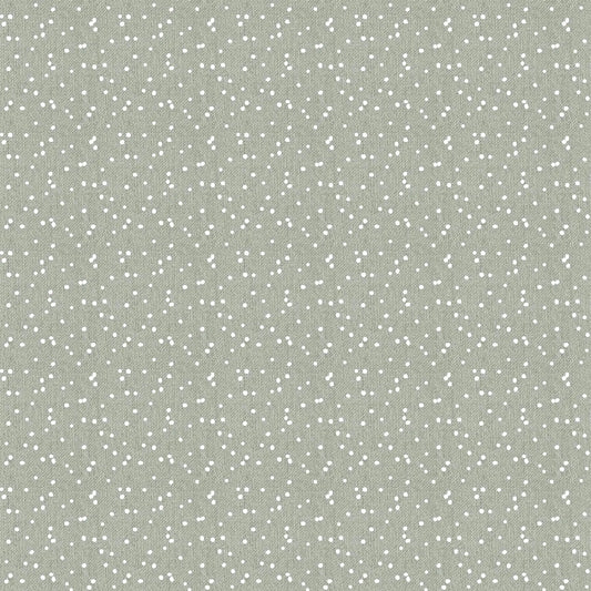 Fabric with a mint green background with white dots illustration design. from Klara FIGO Fabrics fat quarter bundle Bernadett Urbanovics 