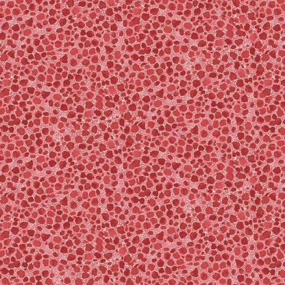 red colored fabric with river rock pattern illustrations.  typically used for quilting and crafting. from Eden from FIGO Fabrics 
