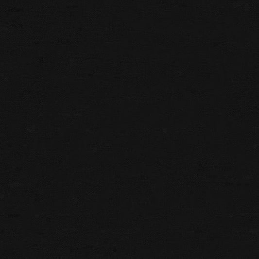 Solid dark black color swatch of linen fabric. Cotton linen blend for sewing and crafting. 