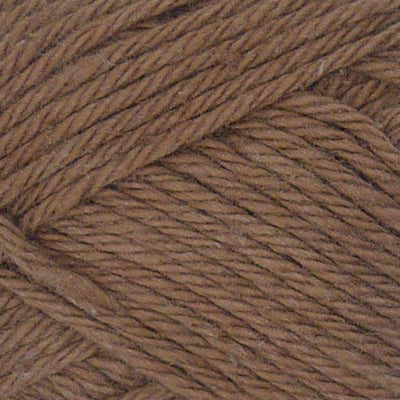 Close-up of brown yarn with visible texture