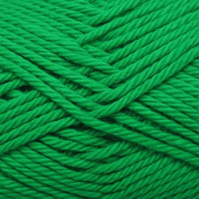 Close-up of bright green yarn
