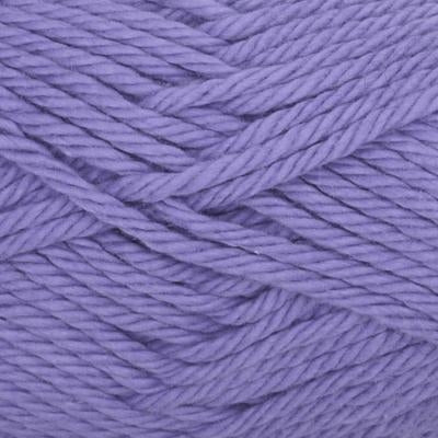 Purple yarn on a white background