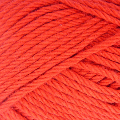 Close-up of bright orange yarn