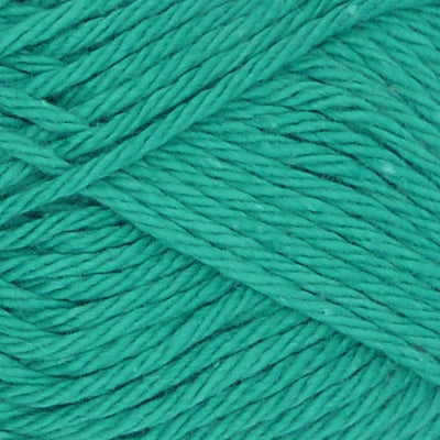 Close-up of teal yarn with a focus on texture and color.