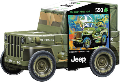 Military Jeep Puzzle Tin