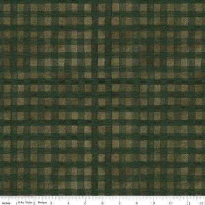 Green  plaid fabric pattern for sewing and crafting