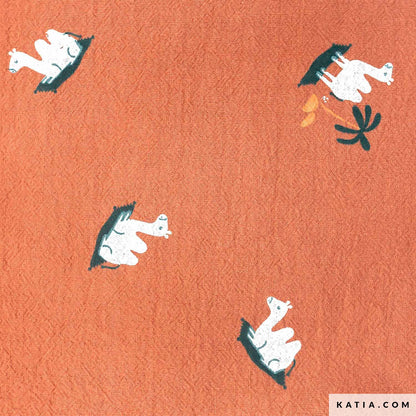 close up of fabric from Katia 100% cotton for sewing children's clothing
