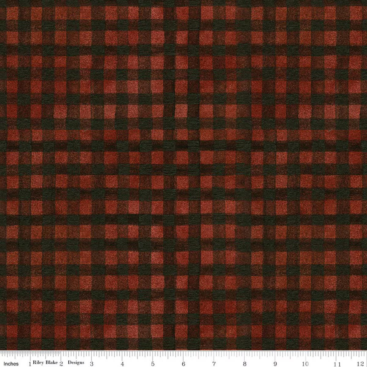 Red and brown plaid fabric pattern