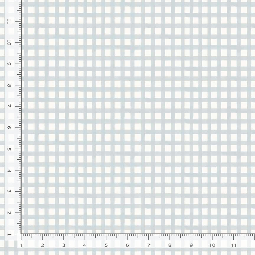 Grid pattern with a ruler on the side on a light gray background