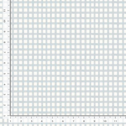 Grid pattern with a ruler on the side on a light gray background