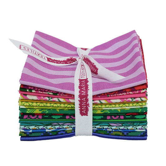Fat quarter bundle from Anna Maria Textiles in Cheery colorway.